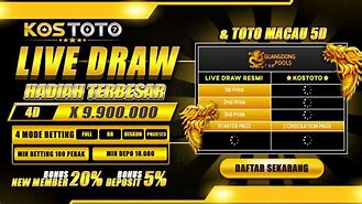 Live Draw Toto Macau 5D Hari Ini Tercepat